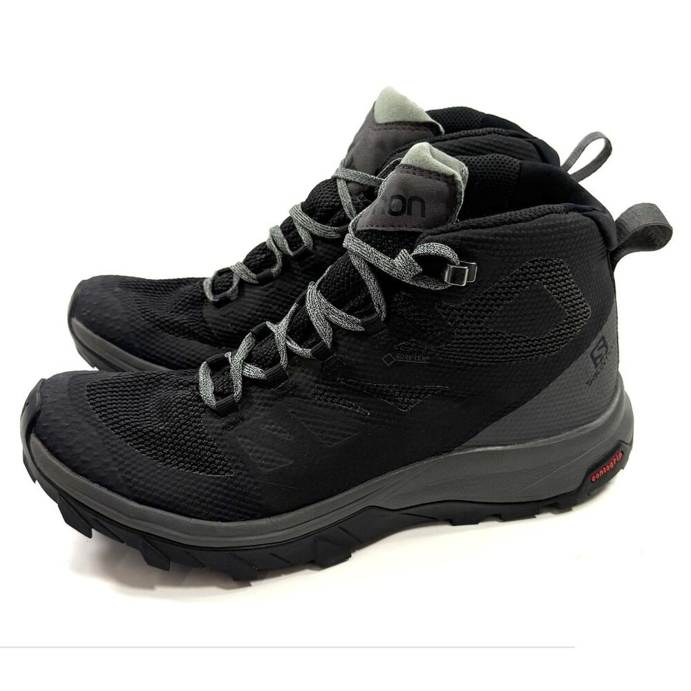 Salomon Womens Outline GTX Mid Hiking Boots Size 8 Outdoor Trail Black